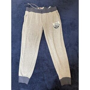 True Religion Gray And Blue Joggers Size Medium Drawstring Lightweight Y2K Pants